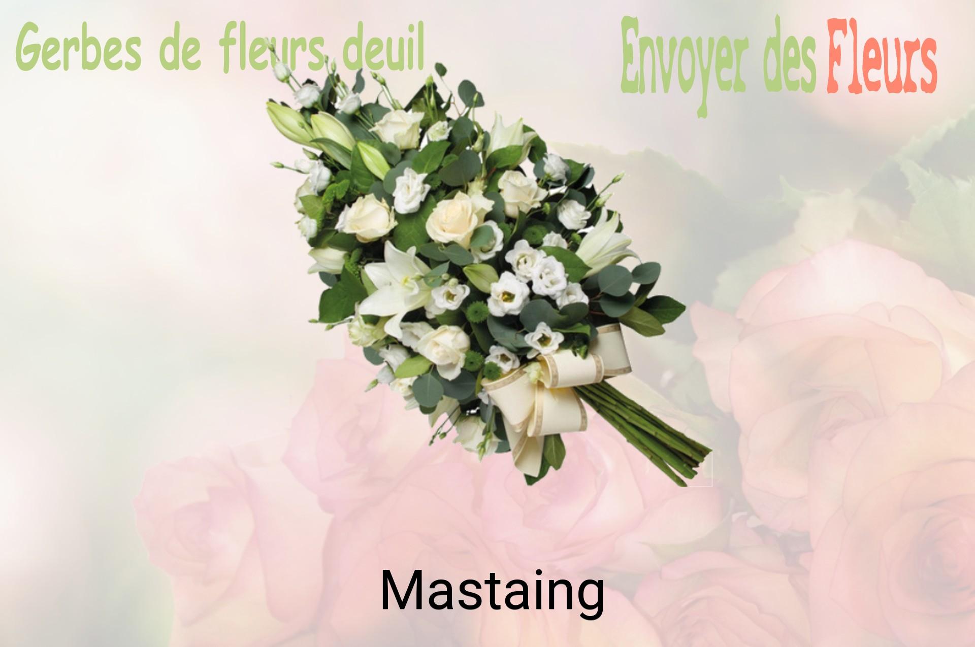 Gerbe de fleurs de deuil livrée à Mastaing